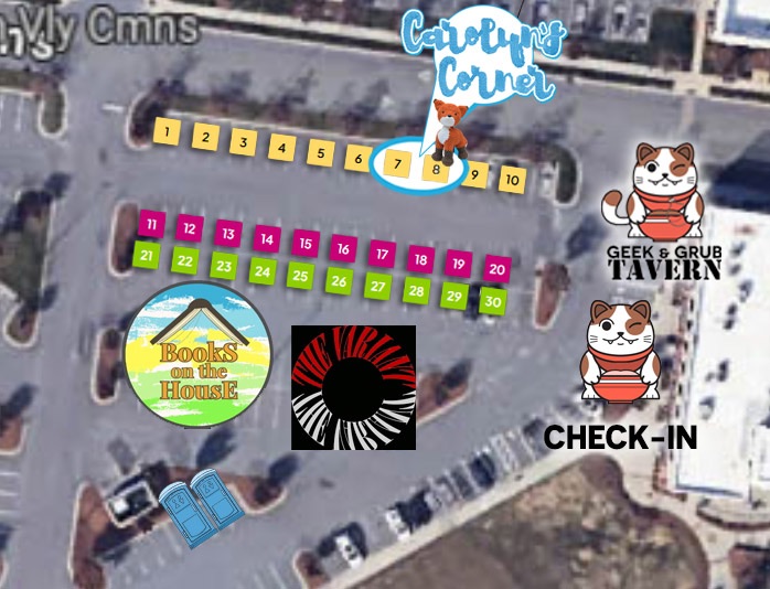 Nerd & Nom Market: Wizard Edition vendor map